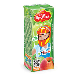 Сок детский Сады Придонья яблоко-персик с мякотью с 5 месяцев 0,2 л