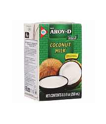 Кокосовое молоко "AROY-D" , 250мл (растительные жиры 17-19%)