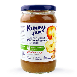 Джем низкокалорийный яблочный с корией | 350 г | Yummy Foods. Основа здоровья Уфа. Доставка продуктов.