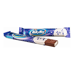Шоколадный батончик Milky Way 1 + 1 52 г