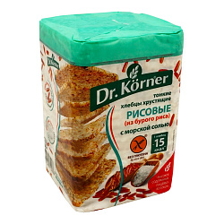 Хлебцы рисовые Dr.Korner Тонкие с морской солью 100 г