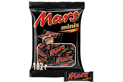 Шоколадные батончики Mars Minis с нугой и карамелью 182 г
