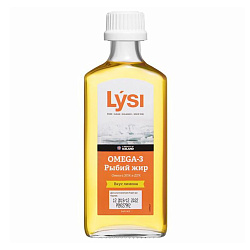 Рыбий жир Lysi Omega-3 со вкусом лимона 240 мл