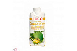 Кокосовая вода "FOCO" с соком ананаса 0.33л. Шеф Порт. Доставка продуктов.