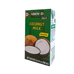 Кокосовое молоко "AROY-D" , 500мл (растительные жиры 17-19%)